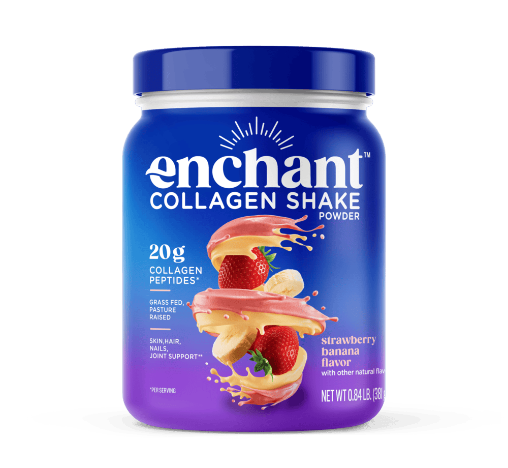 Enchant Brands Strawberry Banana Collagen Peptides Shake Product