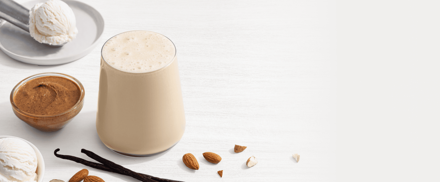 Vanilla Almond Ice-Cream Organic Protein Shake delicious ingredients